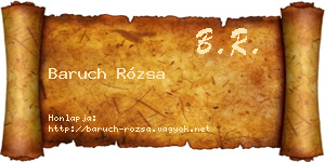 Baruch Rózsa névjegykártya